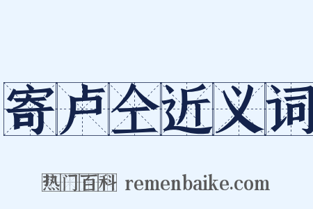 寄卢仝近义词是什么意思的图片